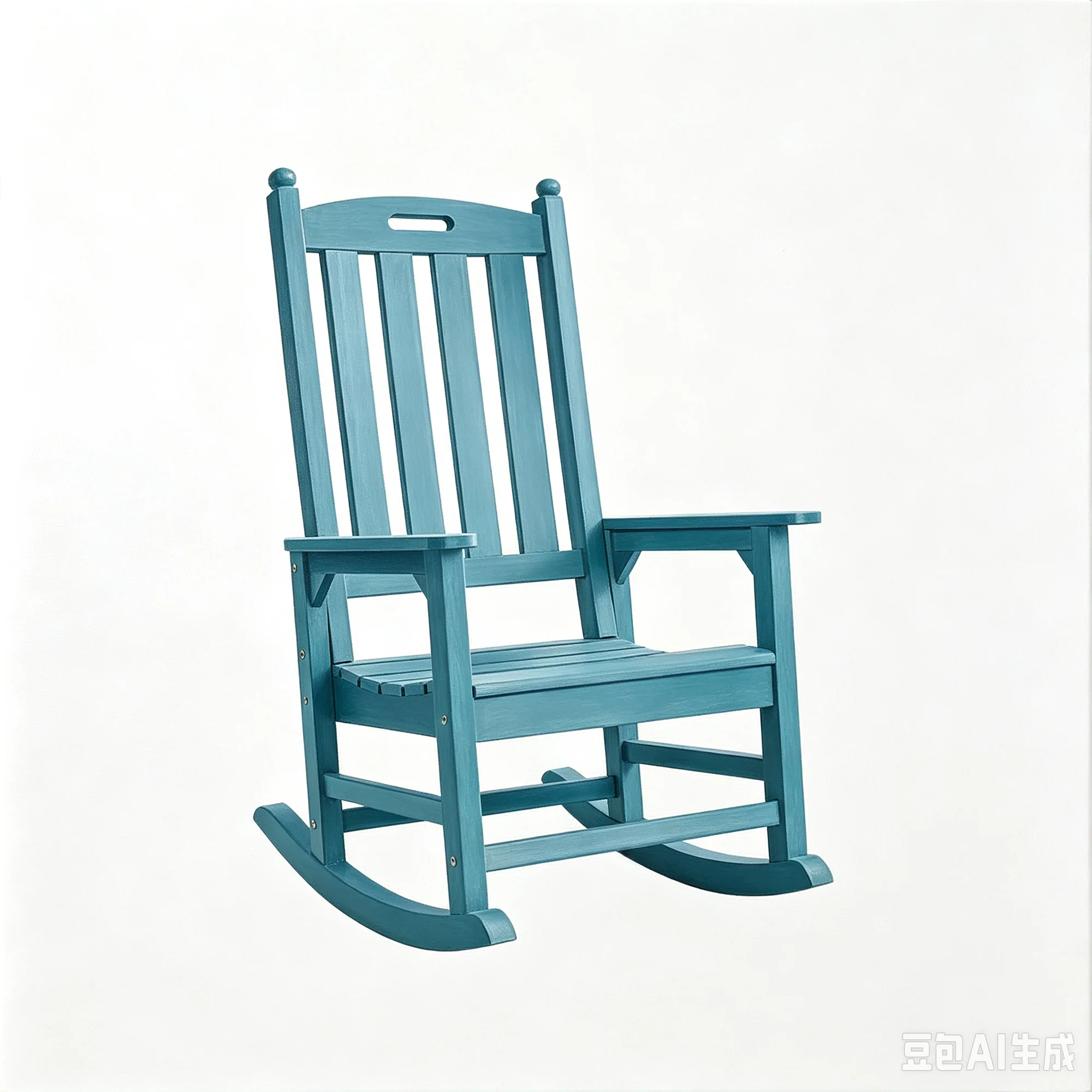 Oversized Outdoor Rocking Chair, HIPS Porch Rocker (Blue) High Back Rocking Chairs for Adult, 350lbs Weight Capacity, All-Weather Patio Rocker for Garden Balcony
